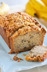 Run a butter knife around edges of loaf, then carefully invert onto a plate (some streusel will fall off; Banana Bread With Walnut Streusel Topping