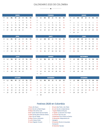 Si se encuentra buscando calendario colombia 2020, entonces se encuentra en la página correcta. Calendario 2020 De Colombia Festivos 2020