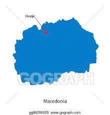 Road map and driving directions for north macedonia. Vector Stock Detailed Vector Map Of Macedonia And Capital City Skopje Stock Clip Art Gg86295529 Gograph