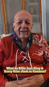 What does Billie Jean King (Tennis) share in Common with Rosey Grier  (Football Defensive Lineman) ? #Broke #Steriotypes #Tennis #Manly ,#Art