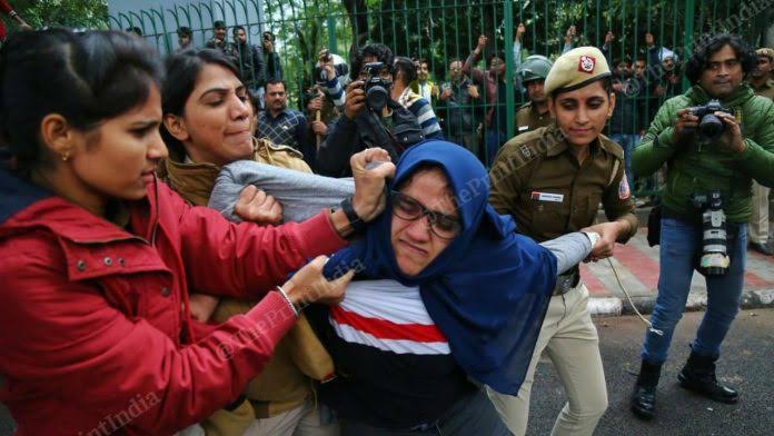 Image result for images of jamia protests against citizenship bill"