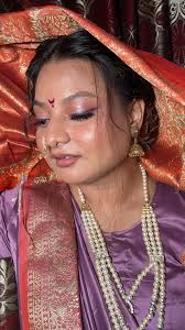 Perfect makeup. Perfect mood. Perfect day., MUA- @snehamakeupartist123 123  , Hairstyles- @shivani_raturi__ @akansha_kacktwan , Draping- @sunanda_49 ,  ., ., #navari #marathimulgi #wedding #saree ...