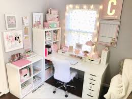 Home Office Furniture From Ikea And Chair From Home Goods Home Office Planner Desk Craft Room Diy Office De Ikea Home Office Ikea Home Diy Office Decor