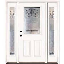 Classic Single Door With Sidelites Front Doors Exterior Doors The Home Depot
