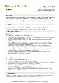 Caretaker Resume Samples Qwikresume