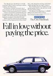 Classic Ad For The 1985 Honda Civic - Hatchback Honda Civic Hatchback Civic Hatchback Honda Civic