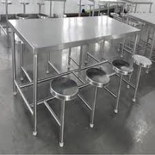 Stainless steel finish kitchen & dining room tables : Ss Dining Table Henkkon