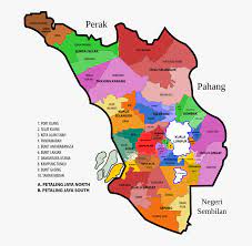 Selangor is divided into 9 districts namely sabak bernam, kuala selangor, hulu selangor, petaling jaya, klang, kuala langat, hulu langat and sepang. Constituencies Clipart Free For Download Kuala Lumpur District Map Free Transparent Clipart Clipartkey