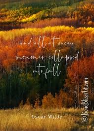 Oscar Wilde Quote And All At Once Summer Collapsed Into Fall Autumn Magnet Or Art Print Woods Nature Photography In 2020 Oscar Wilde Quotes Nature Photography Motivational Art Prints