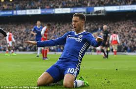 Eden hazard art print chelsea, football, sport, gift, wall art, home decor. Eden Hazard Delighted With Special Goal In Arsenal Win Daily Mail Online