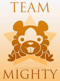 Here S Team Mighty With Bidoof As Requested By The Good People Of Reddit Art By Me Pokemon Pokemon Teams Pokemon Eeveelutions Pokemon Dragon