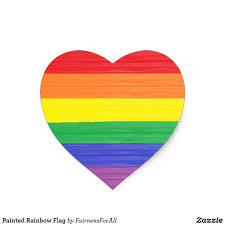 Check spelling or type a new query. Painted Rainbow Flag Heart Sticker Zazzle Com Painted Rainbow Rainbow Flag Stickers Rainbow Flag
