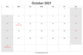 Printable Calendar 2021 Yearly Monthly Weekly Planner Template