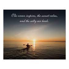 Ocean Sunset Kayak Canoe Inspirational Quote Poste Poster Zazzle Com Sunset Quotes Instagram Beach Sunset Quotes Ocean Quotes