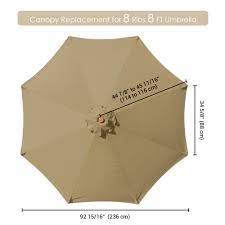 Maybe you would like to learn more about one of these? Patio Umbrella Canopy Replacement Top Cover Only Fit 8 8 Rib Umbrella Outdoor Ebay