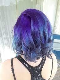 Purple To Blue Ombre Short Hair Short Ombre Hair Blue Ombre Hair Short Hair Styles