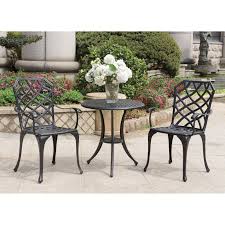 Outdoor Furniture Of America Loella Aluminum 3 Piece Trellis Patio Table Set Patio Table Set Outdoor Patio Furniture Sets Patio Decor