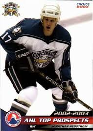 Jonathan Hedstrom 2002-03 AHL Top Prospects Cincinnati Mighty Ducks