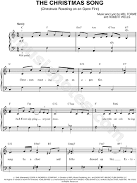 Print And Download Sheet Music For The Christmas Song Chestnuts Roasting On An Open Fire By Josh Groban Sheet Music Ar Easy Piano Christmas Song Sheet Music