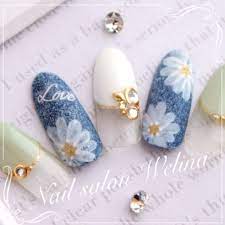 春 夏 海 デート ハンド welina funabasiのネイルデザイン no 1522899 ネイルブック ネイル 春 デニムネイル ネイルデザイン