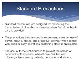 Feb 19, 2021 · universal precautions. Safety And Healthcare Precautions Explain The Current Requirements Of Standard Precautions And The Procedures Used At A Variety Of Healthcare Facilities Ppt Download