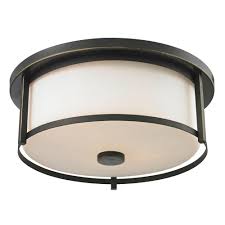 Filament Design Lacy 3 Light Bronze Steel Modern Flush Mount With Matte Opal Glass Shades Cli Jb 036596 The Home Depot