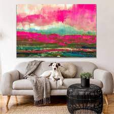 Wall art décor ideas, designs and images: A Overall Size 40x20 Abstract Flower Canvas Wall Art Canvas Print Wall Decal Painting Home Decor Decorations Bedroom Office Artwork Large Home Kitchen Wall Decor Fcteutonia05 De