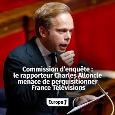 Europe - En charge d'auditionner les grandes figures de Radio France et de France  Télévisions, le rapporteur de la commission d'enquête sur l'audiovisuel  public, Charles Alloncle, révèle que Delphine Ernotte refuse de