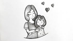 Happy mothers's day background and card for design. Mothers Day Drawing With Pencil Cute Pencil Drawing For Mother S Day Pencil Drawing Youtube