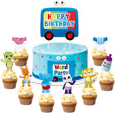 Pretty cakes cute cakes beautiful cakes amazing cakes sweet cakes gorgeous gorgeous baby cakes cupcake cakes cake fondant. Buy Haooryx 49pcs Word Party Happy Birthday Cake Topper Cute Cupcake Decorations Set Party Favor Supplies For Boys Girls Word Party Themed Parties Baby Shower 1 Big Cake Toppers 48