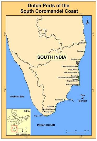 Birds-Eye Plan of Nagapattinam, 1672, Paper