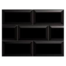 Strategically placing a row of black beveled tiles within a white wall, for example, may add. Nori Ceramic Collection Subway Tile Black Gloss 3 X 6 Beveled