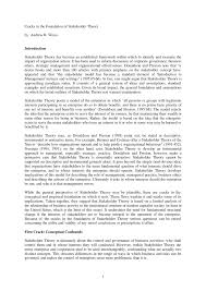 Pdf Cracks In The Foundation Of Stakeholder Theory