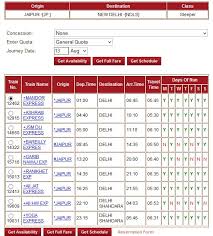 Irctc Train Timings And Seat Availability Between Two Stations