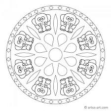Coloring page, jpg format, a4. Baby Turtle Mandala Printable Coloring Page Artus Art