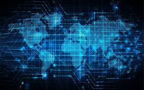 Download Wallpapers Blue Digital World Map Blue Neon Light World Map Concepts Digital Technologies Art Networks Besthqwallpapers Com Bitcoin Cryptocurrency Blockchain