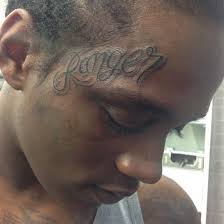 Ex Newcastle Striker Nile Ranger Has His Name Tattooed On His Forehead Face Tattoos Name Tattoo Face