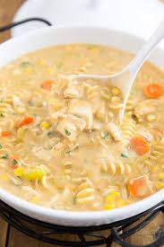 Creamy Chicken Noodle Soup Recipe Creamy Chicken Noodle Soup Vegetable Soup Recipes Turkey Soup Recipe