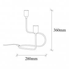 How to wire a lamp. Table Lamp Yilan Nt 145 Black Copper 2xe27 Without Bulb Opv 521shn2228