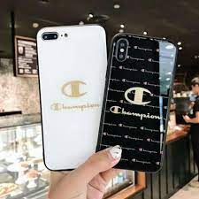 championチャンピオン アイフォンx iphonex plus iphone7 plusおしゃれ強化ガラスケース 曲面ガラスフィルム付 iphonex 8ケースブランドchampion ガラス 男女性 bff phone cases apple phone case phone case accessories