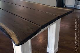 Custom Made Black Walnut Live Edge Counter Top With Sanded Bark And Separated Into Three Pieces This Piece Hardwood Table Wood Slab Table Walnut Dining Table