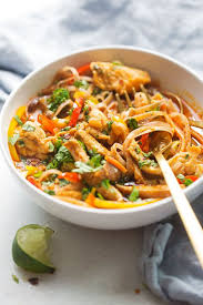 20 Minute Chicken Panang Curry Noodle Bowls Recipe Little Spice Jar Recipe Noodle Bowls Recipes Curry Recipes Dinner Recipes Healthy Family