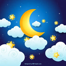 Free Moon Background With Clouds And Stars Svg Dxf Eps Png Cut Vectors Photos And Psd Files Free Download