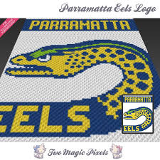 2021 eels membership on sale now. Parramatta Eels Logo Crochet Blanket Pattern C2c Cross Stitch Graph Pdf Download No Written Counts Or R Crochet Blanket Patterns Cross Stitch Bobble Stitch
