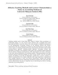 All lecturer jobs in malaysia on careerjet.com.my, the search engine for jobs in malaysia. Pdf Effective Teaching Methods And Lecturer Characteristics A Study On Accounting Students At Universiti Malaysia Sabah Ums