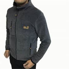 Jack Morino Erkek Bogazli Polar Ceket Koyu Gri Polar Gri Erkek Sweatshirt