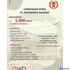 Maybe you would like to learn more about one of these? Lowongan Kerja Operator Produksi Pt Indokores Sahabat Purbalingga