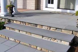 Bluestone Natural Stone Treads Stoop Entry Way Front Steps Patio Stairs Front Porch Stone Front Porch Design