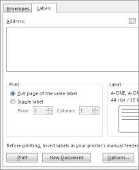 How to build print your mailing list by using microsoft. Create Return Address Labels In Microsoft Word Dell Cloud Support Portal