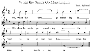 Oh When The Saints Go Marching In Sunday School Songs Recorder Songs School Songs
